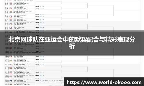 北京网球队在亚运会中的默契配合与精彩表现分析